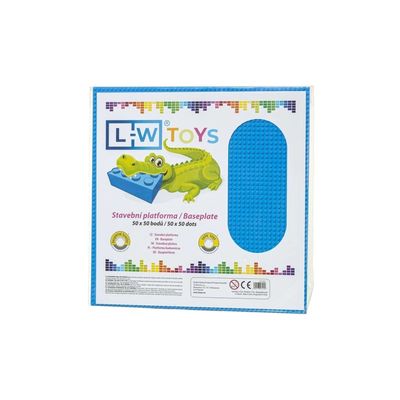 L-W Toys Velká podložka na stavění 50x50 bodů modrá
