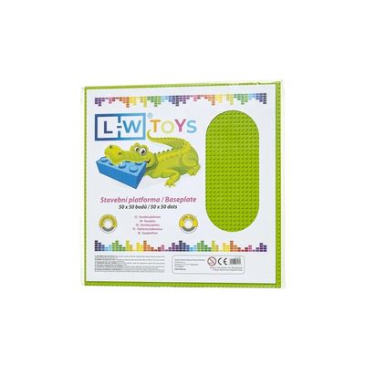 L-W Toys Velká podložka na stavění 50x50 bodů limetková
