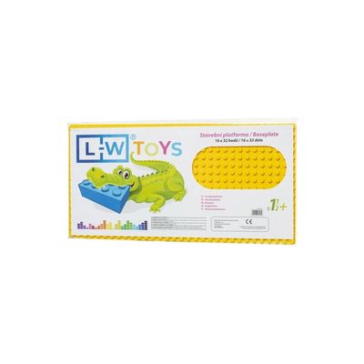 L-W Toys Podložka na stavění - JUNIOR 16x32 bodů žlutá