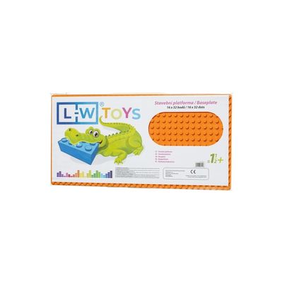 L-W Toys Podložka na stavění - JUNIOR 16x32 bodů oranžová