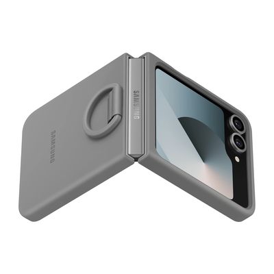 Samsung silikonový zadní kryt pro Z Flip6 šedý