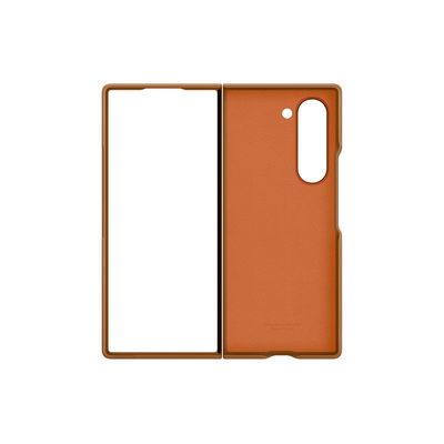 Samsung ochranný kryt z veganské kůže pro Z Fold6 hnědý
