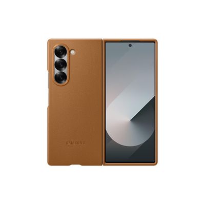Samsung ochranný kryt z veganské kůže pro Z Fold6 hnědý