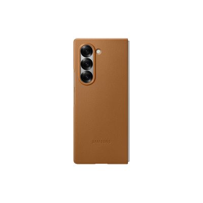 Samsung ochranný kryt z veganské kůže pro Z Fold6 hnědý