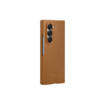 Samsung ochranný kryt z veganské kůže pro Z Fold6 hnědý