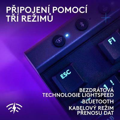 Logitech G515 TKL Lightspeed CZ/SK, černá, bezdrátová