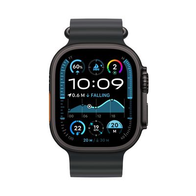 Apple Watch Ultra 2 GPS + Cellular 49mm Black Titanium Case with Black Ocean Band (MX4P3CS/A)