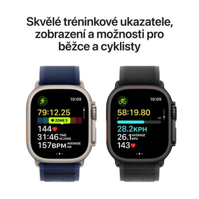Apple Watch Ultra 2 GPS + Cellular 49mm Black Titanium Case with Black Titanium Milanese Loop - M (MX5U3CS/A)