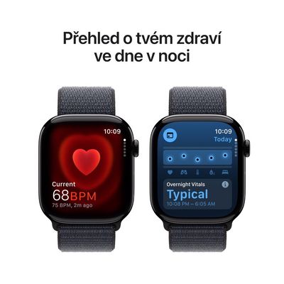 Apple Watch Series 10 GPS 46mm Jet Black Aluminium Case with Ink Sport Loop (MWWR3QC/A)
