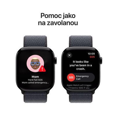 Apple Watch Series 10 GPS 46mm Jet Black Aluminium Case with Ink Sport Loop (MWWR3QC/A)