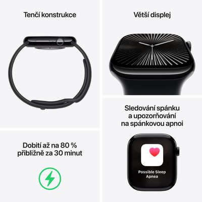 Apple Watch Series 10 GPS + Cellular 46mm Slate Titanium Case with Slate Milanese Loop - M/L (MWYW3QC/A)