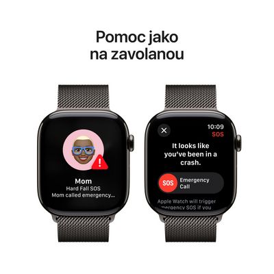 Apple Watch Series 10 GPS + Cellular 46mm Slate Titanium Case with Slate Milanese Loop - M/L (MWYW3QC/A)