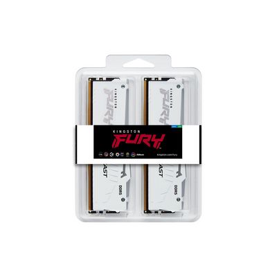 Kingston Fury Beast White DDR5 32GB 6000MHz CL30 RGB chladič AMD EXPO (Kit 2x16GB)