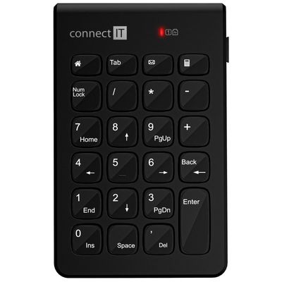 CONNECT IT NumCALC bezdrátová numerická klávesnice, černá