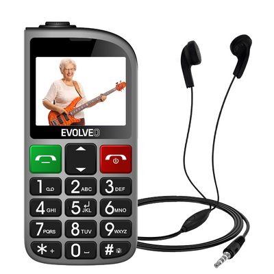 EVOLVEO EasyPhone FL stříbrná