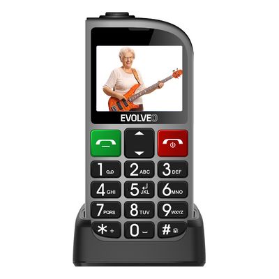 EVOLVEO EasyPhone FL stříbrná