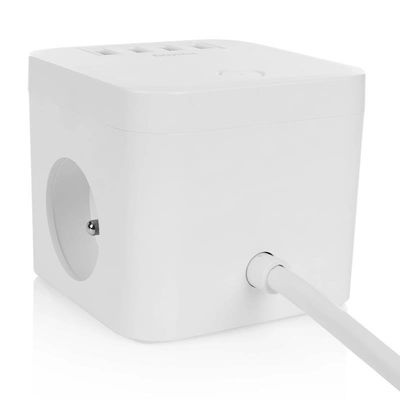 Nabíjecí stanice Huslog 12W 3xzásuvka , 4xUSB bílá