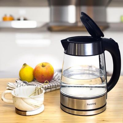 Huslog rychlovarná konvice 1,7l, skleněná
