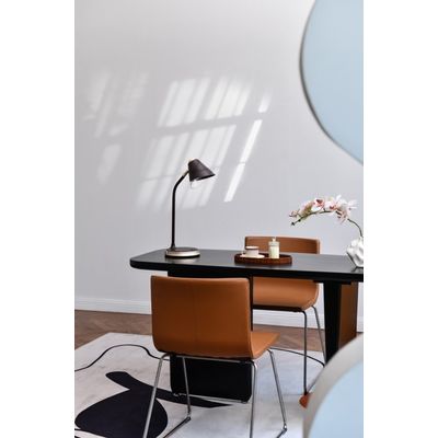 IMMAX LED stolní lampička FINCH hnědá + zlaté prvky