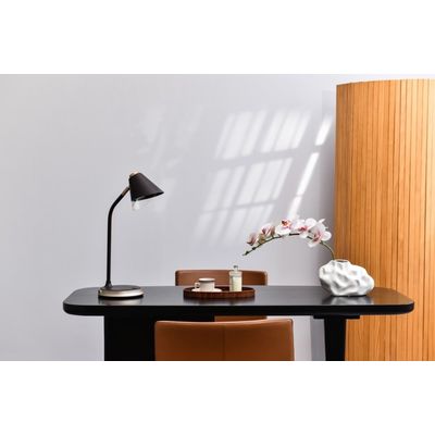 IMMAX LED stolní lampička FINCH hnědá + zlaté prvky
