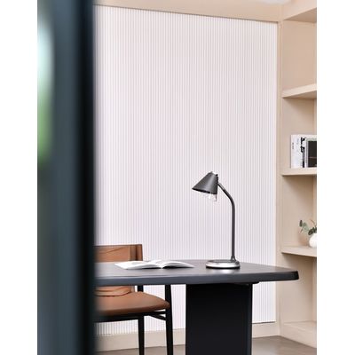 IMMAX LED stolní lampička FINCH šedá + stříbrné prvky
