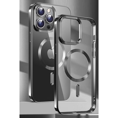 SWISSTEN Clear Jelly MagStick Metallic pouzdro pro iPhone 16 Plus černé
