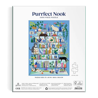Galison Puzzle Kočičí knihovna 1000 dílků