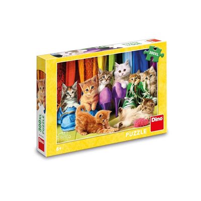 Dino Puzzle Barevná koťátka 300 XL dílků
