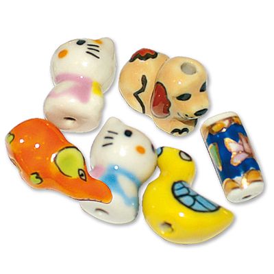 small foot Set skleněných a keramických šperků v boxu