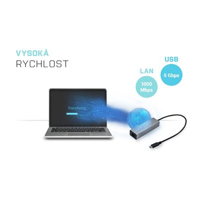 i-tec USB-C Metal Gigabit Ethernet Adapter - rozbalené / použité
