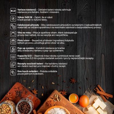 Lauben Kitchen Machine 550BC - víceúčelový kuchyňský robot
