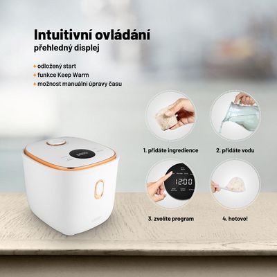 Lauben Multifunction Rice Cooker 1200WR Rose Gold Edition - rýžovar