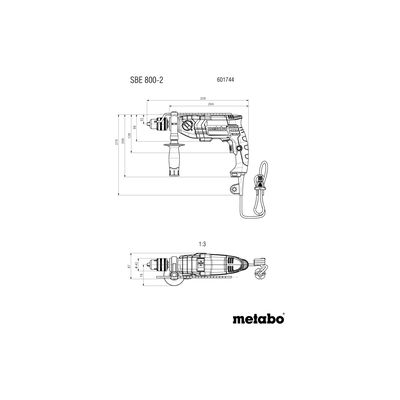DTZ METABO SBE 800-2 Příklepová vrtačka