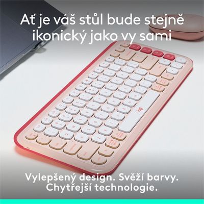Logitech POP ICON KEYS, Rose, US INTL