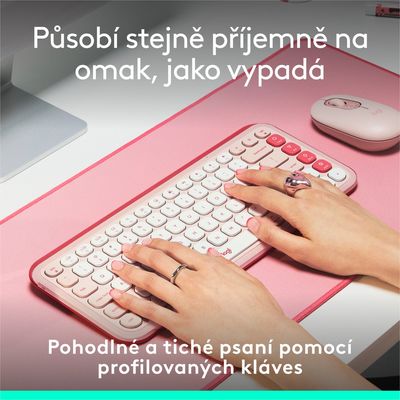 Logitech POP ICON KEYS, Rose, US INTL