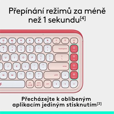 Logitech POP ICON KEYS, Rose, US INTL