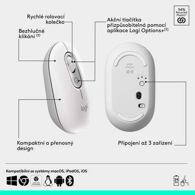 Logitech POP Mouse, White