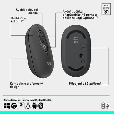 Logitech POP Mouse, Graphite