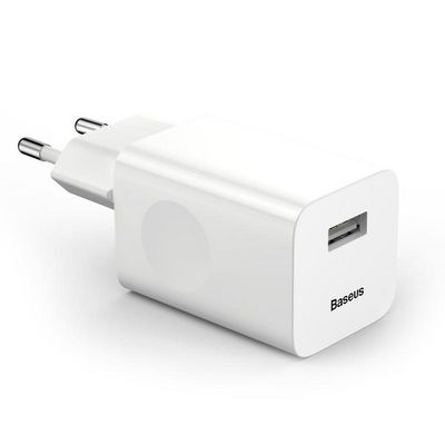 Rychlonabíječka do sítě Baseus 1xUSB Quick Charge 3.0 24W bílá