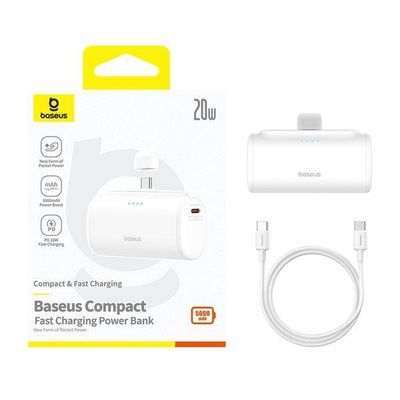 Power banka Baseus Compact 5000mAh 20W USB-C bílá