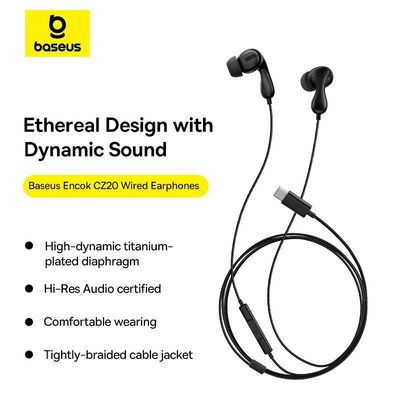 Sluchátka Baseus Encok CZ20 USB-C černá