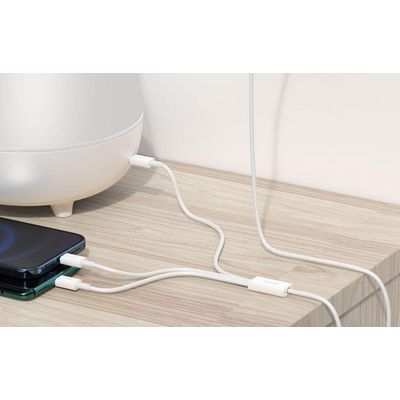 Datový kabel Baseus Superior 3v1 USB/microUSB, Lightning, USB-C 1,5m 3,5A bílý