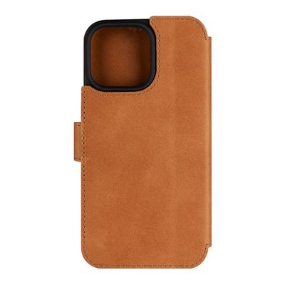 Kožené pouzdro typu kniha FIXED ProFit pro Apple iPhone 16 Pro Max, hnědé