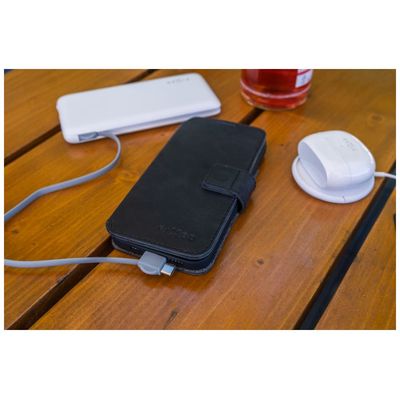 Kožené pouzdro typu kniha FIXED ProFit pro Apple iPhone 16 Pro, černé