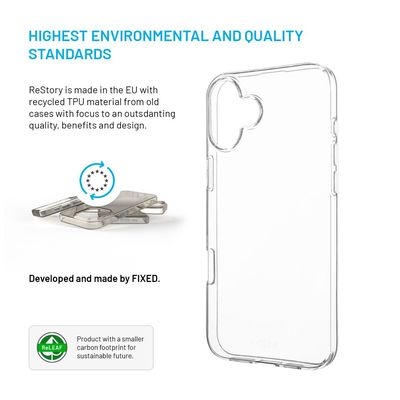 TPU gelový kryt FIXED ReStory AntiUV pro Apple iPhone 16 Plus, čirý