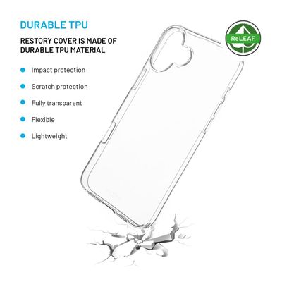 TPU gelový kryt FIXED ReStory AntiUV pro Apple iPhone 16 Plus, čirý