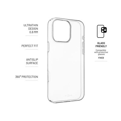 Ultratenký TPU gelový kryt FIXED Story Slim pro Apple iPhone 16 Pro Max, 0,6 mm, čirý