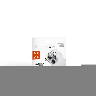 Ochranná skla čoček fotoaparátů FIXED Camera Glass pro Apple iPhone 16/16 Plus, stříbrná