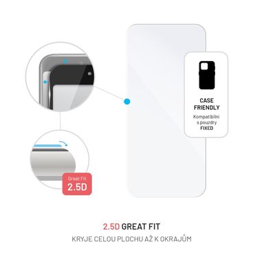 Ochranné tvrzené sklo FIXED pro Apple iPhone 16 Plus, čiré