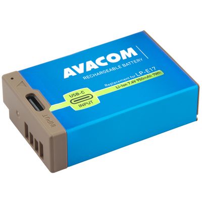 AVACOM baterie Canon LP-E17 vstup USB-C Li-Ion 7.4V 950mAh 7Wh